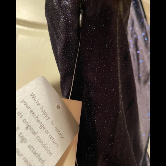 Eliza J Blue Velvet Shimmer Sheath Dress, Size 6 - Picture 15 of 16